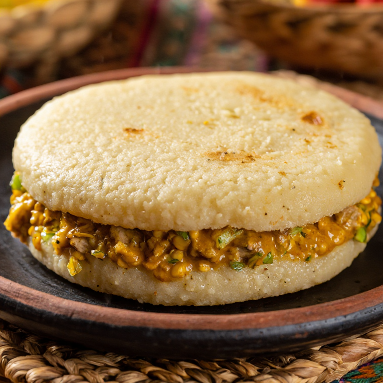 Arepa de Soto Tegal: Fusión indonesia en maíz precocido