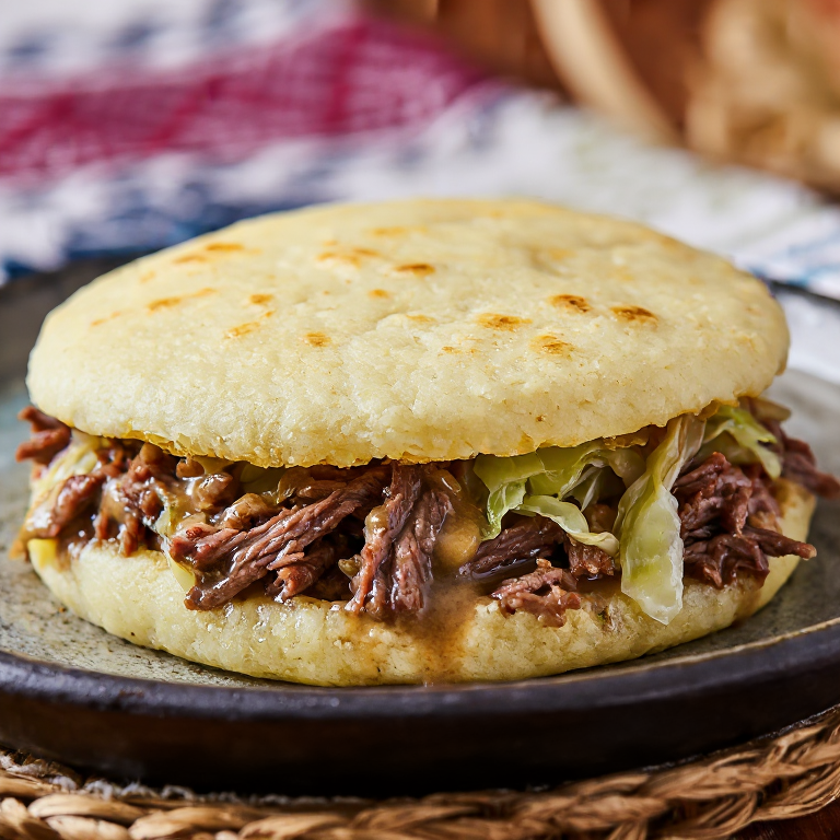 Arepa de Corned Beef y Col (Estilo Cork)