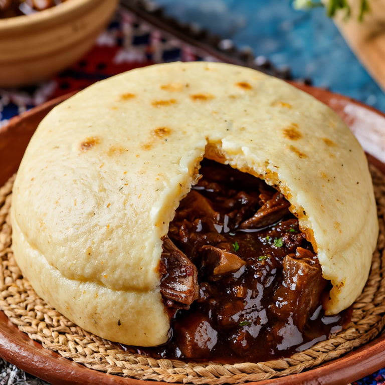 Arepa de Estofado Irlandés (Irish Stew Arepa)