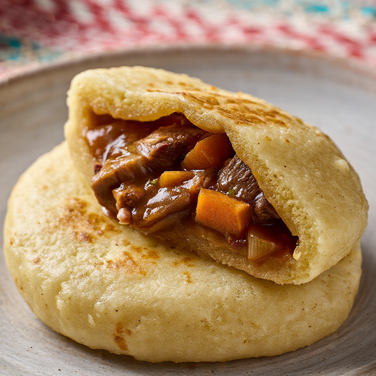 Arepa de Guiso Irlandés