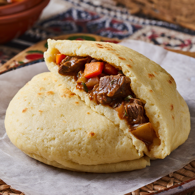 Arepa Dublinesa de Estofado Irlandés