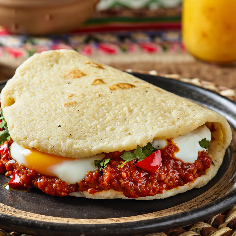 Arepa de Shakshuka estilo Jerusalén