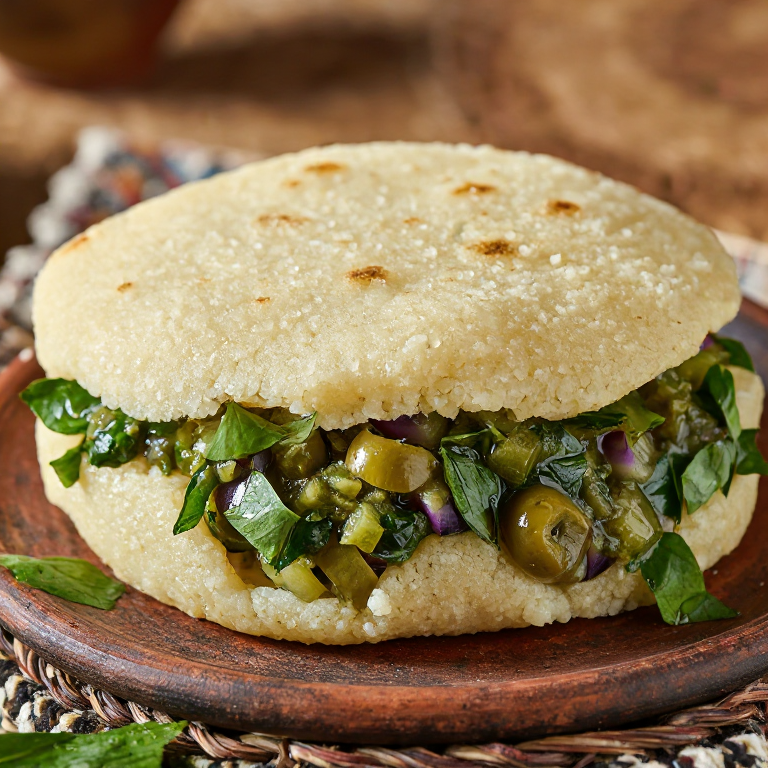 Arepa alla Caponata Siciliana