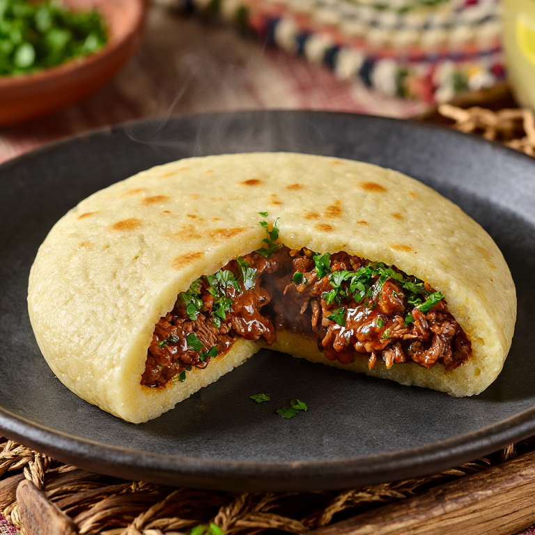 Arepas Rellenas de Ossobuco al Estilo Milán