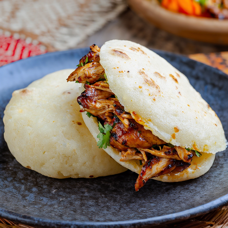 Arepa Rellena de Pollo Jerk