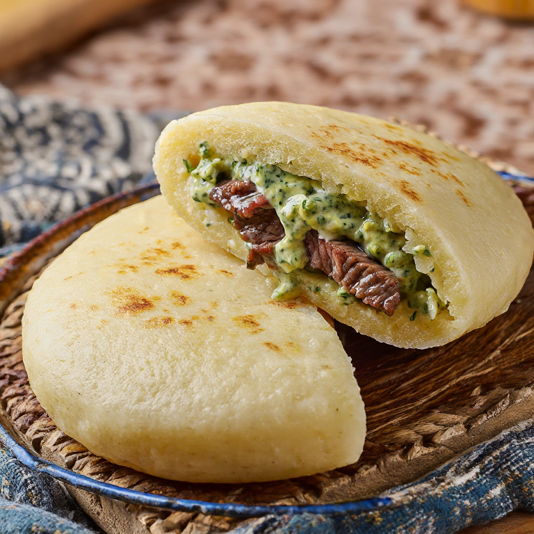 Arepa Rellena de Irio y Nyama Choma