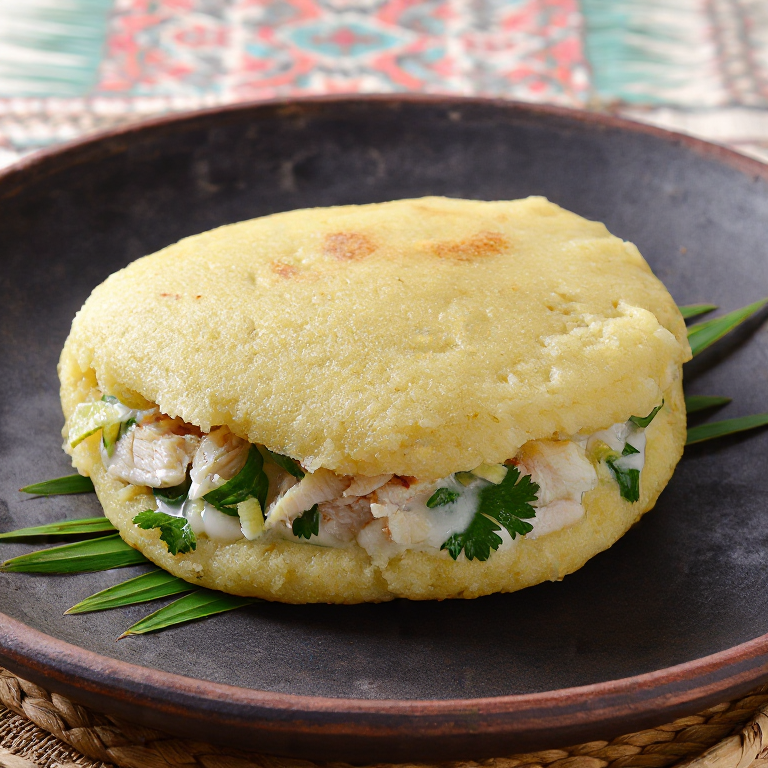 Arepa de Pescado y Coco al Estilo Kiribati