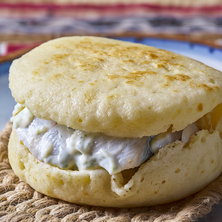 Arepa de Pescado en Crema de Coco (Palusami Arepa)
