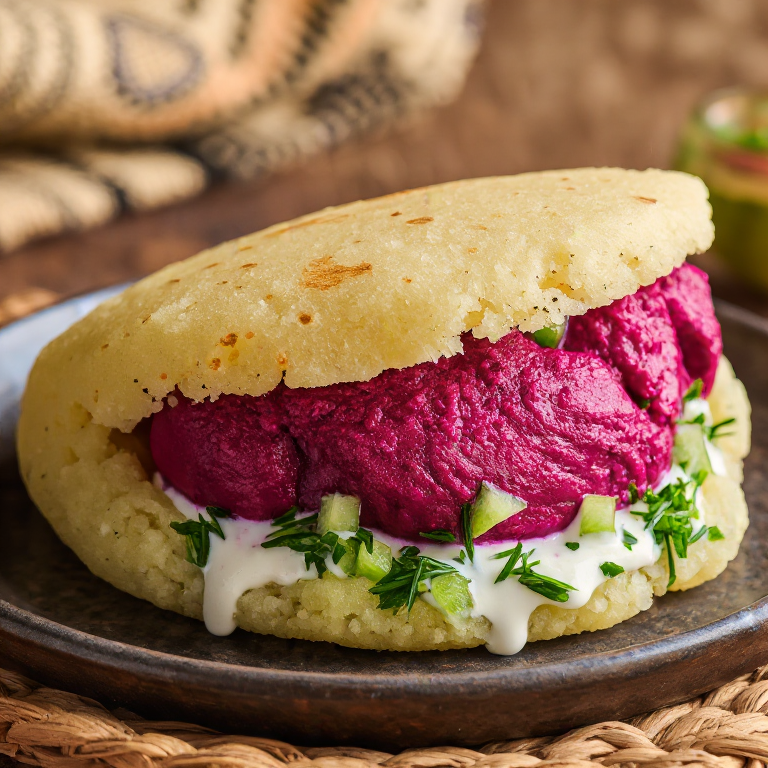 Arepa de Remolacha y Eneldo al Estilo Letón