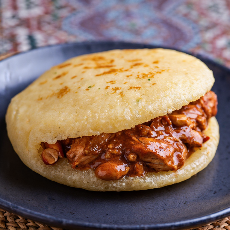 Arepa de Sopa de Maní Liberiana