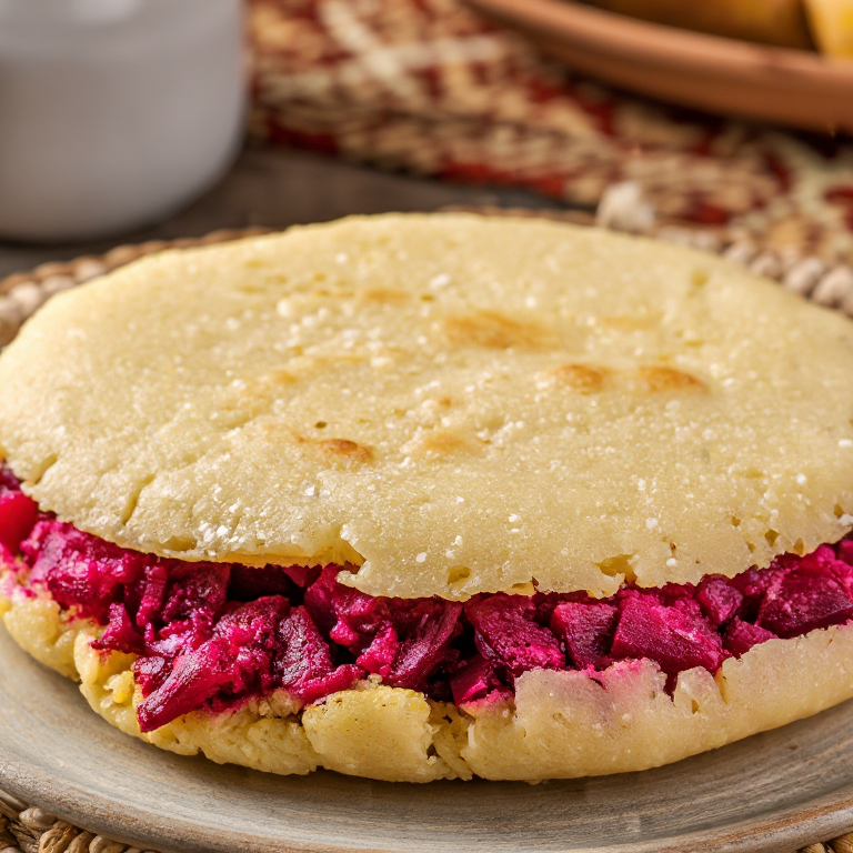 Arepa de Šaltibarščiai (Remolacha y Eneldo)