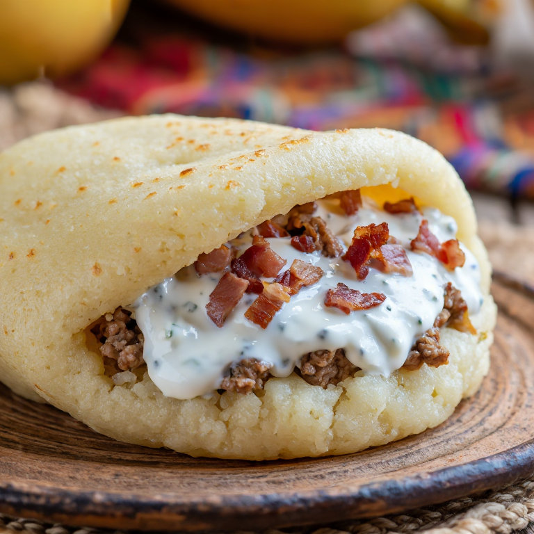Arepa a la Kaunas (Inspirada en Cepelinai)