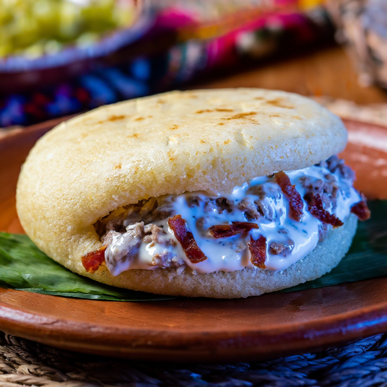 Arepa Rellena Estilo Cepelinai (Inspirada en Marijampolė)