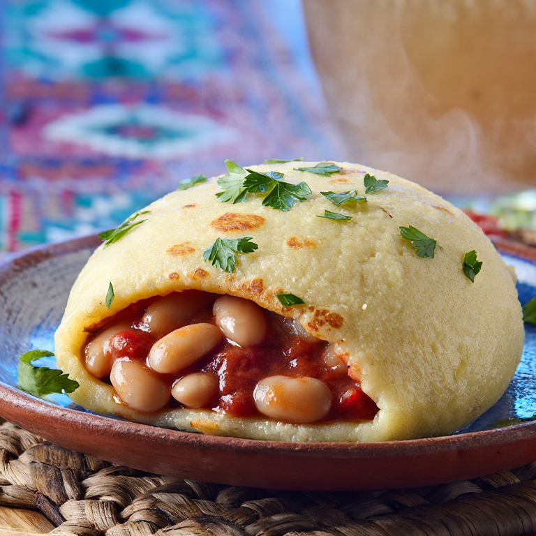 Arepa de Tavče Gravče: El guiso de alubias macedonio en una arepa crujiente