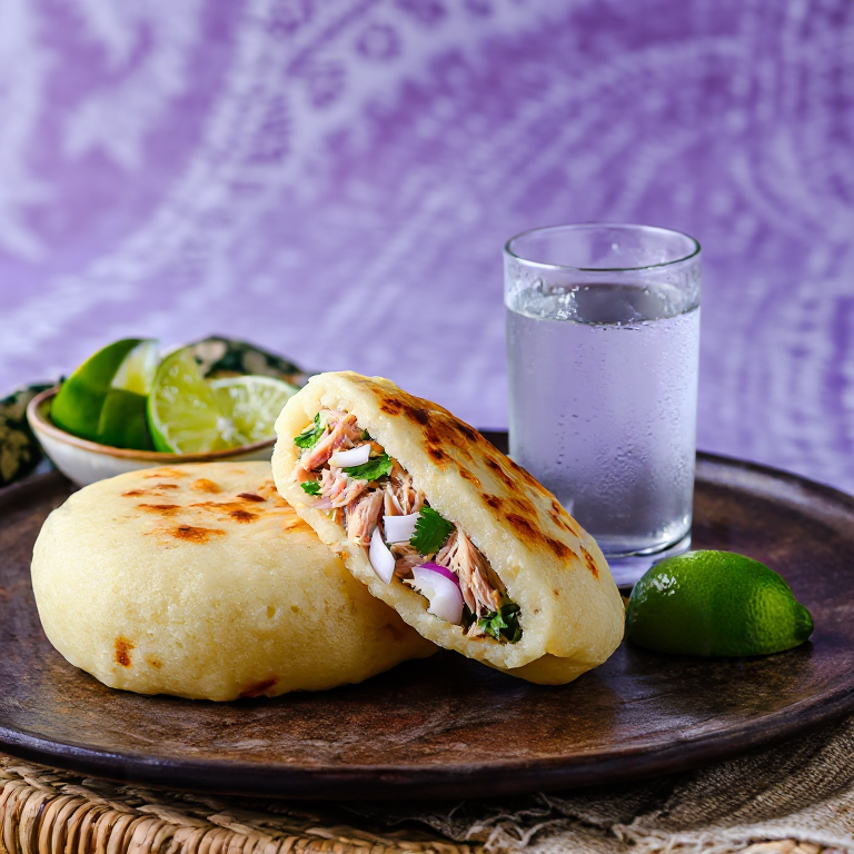 Arepa Rellena de Mas Huni (Maldivian Tuna and Coconut Arepa)