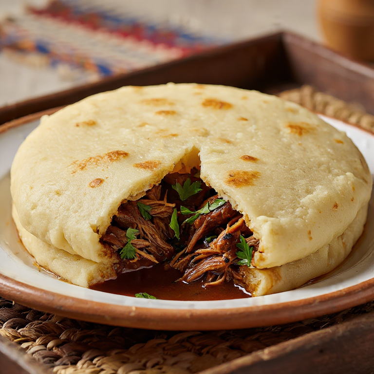 Arepa Rellena de Estofado de Conejo Maltés (Fenek)