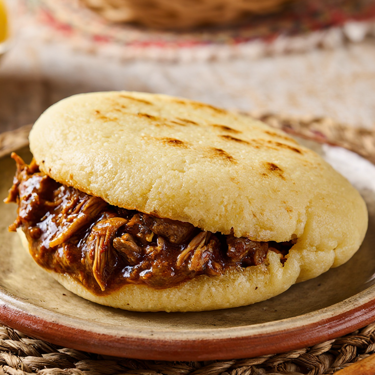 Arepa rellena de estofado de conejo maltés (Stuffat tal-Fenek)