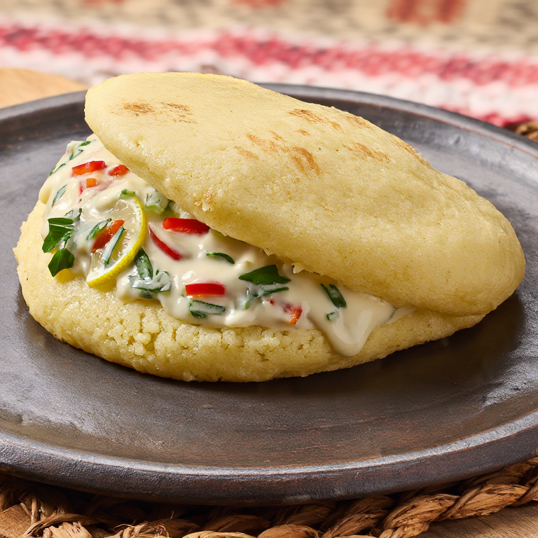 Arepa de Kippers Manx (Smoked Herring Arepa)