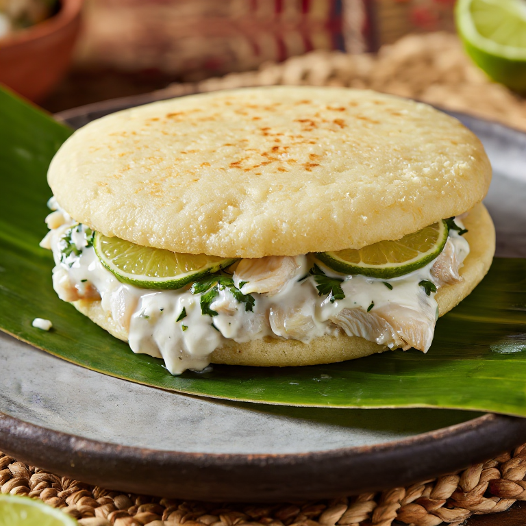 Arepa Rellena de Pescado en Crema de Coco (Marshall Islands)