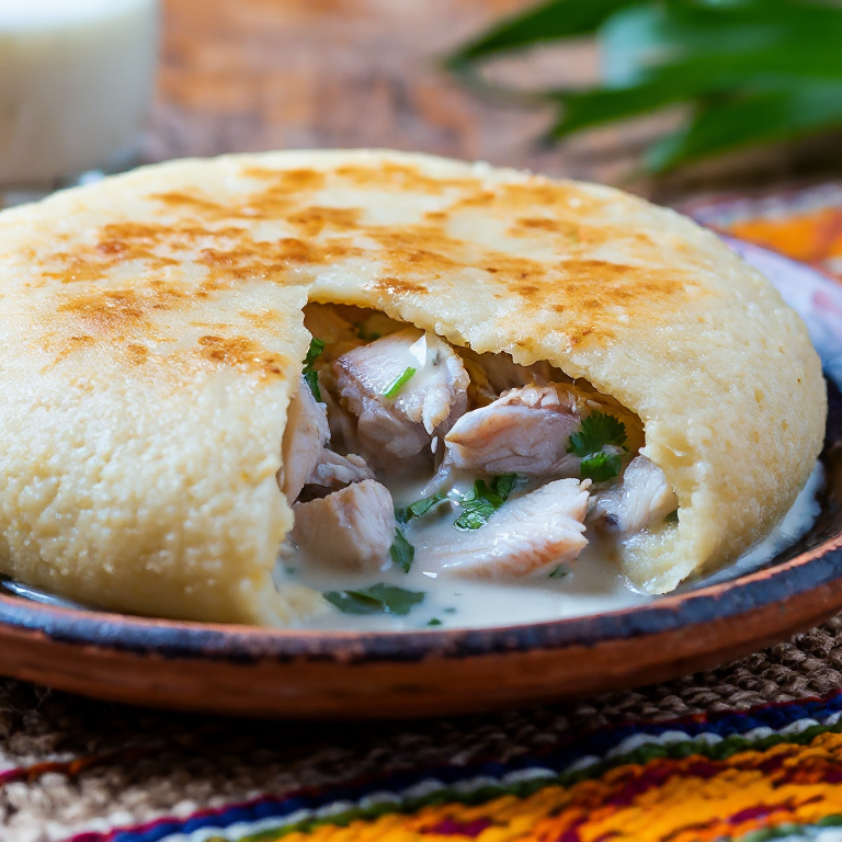 Arepa de M’tsolola: Rellena de Pescado al Curry de Coco