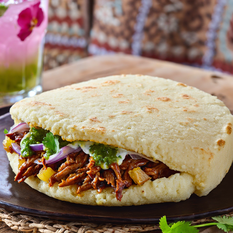 Arepa al Pastor (Inspirada en Tacos al Pastor de Ciudad de México)