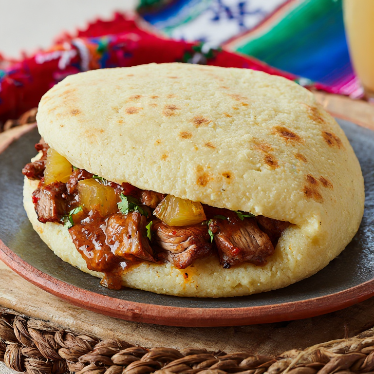 Arepa al Pastor: Fusión Mexicana en una Arepa