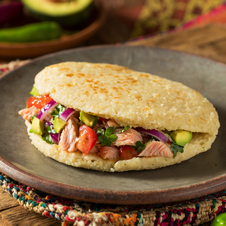 Arepa de Ceviche Estilo Ensenada