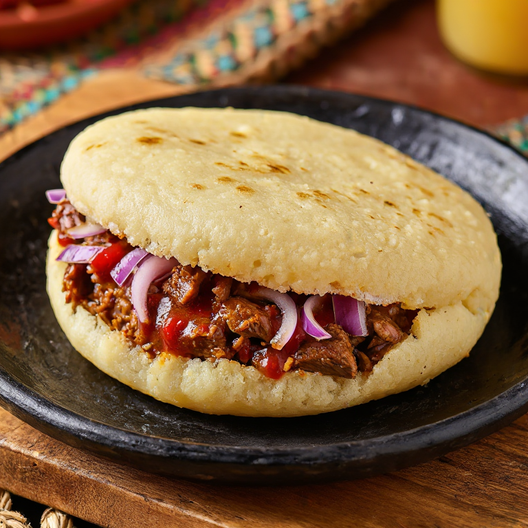 Arepa Rellena de Cochinita Pibil (Estilo Escárcega)