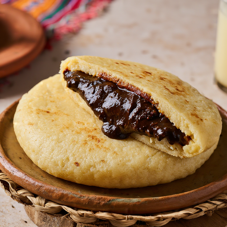 Arepa de Mole Negro Oaxaqueño con Pollo