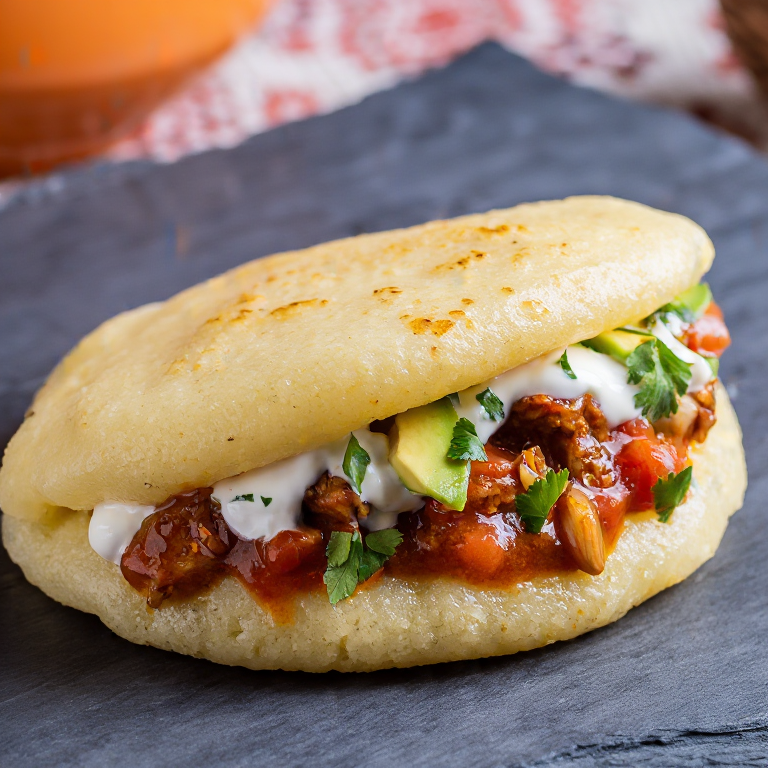 Arepa de Tinga Poblana