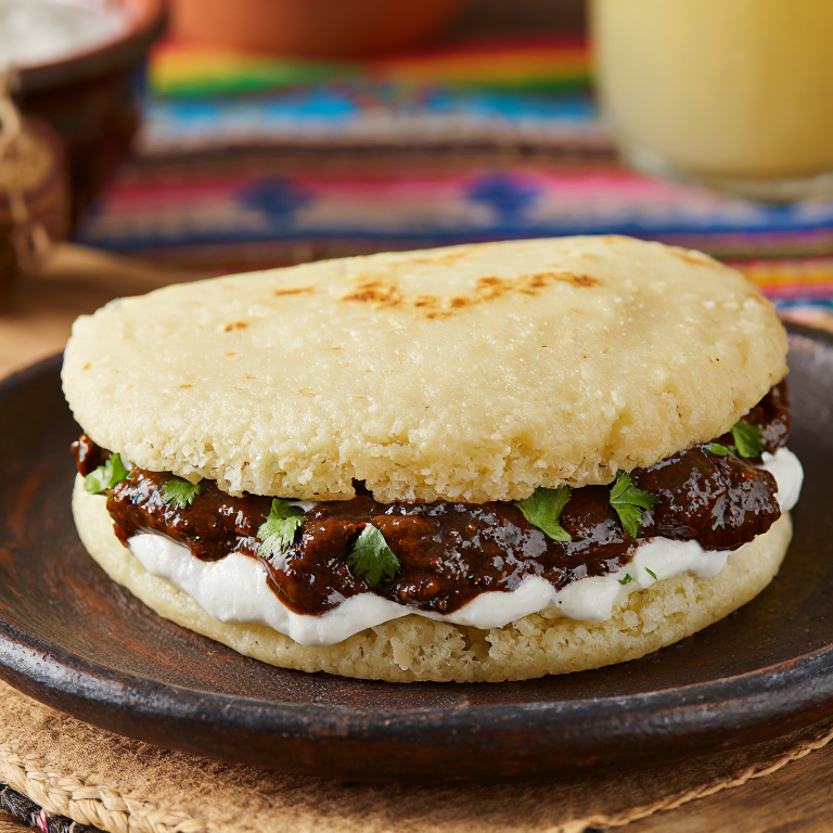 Arepa de Mole Negro Oaxaqueño