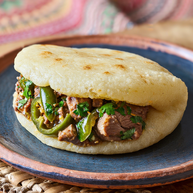 Arepa de Chivo Zacatepec (Fusión de Caldo de Chivo)