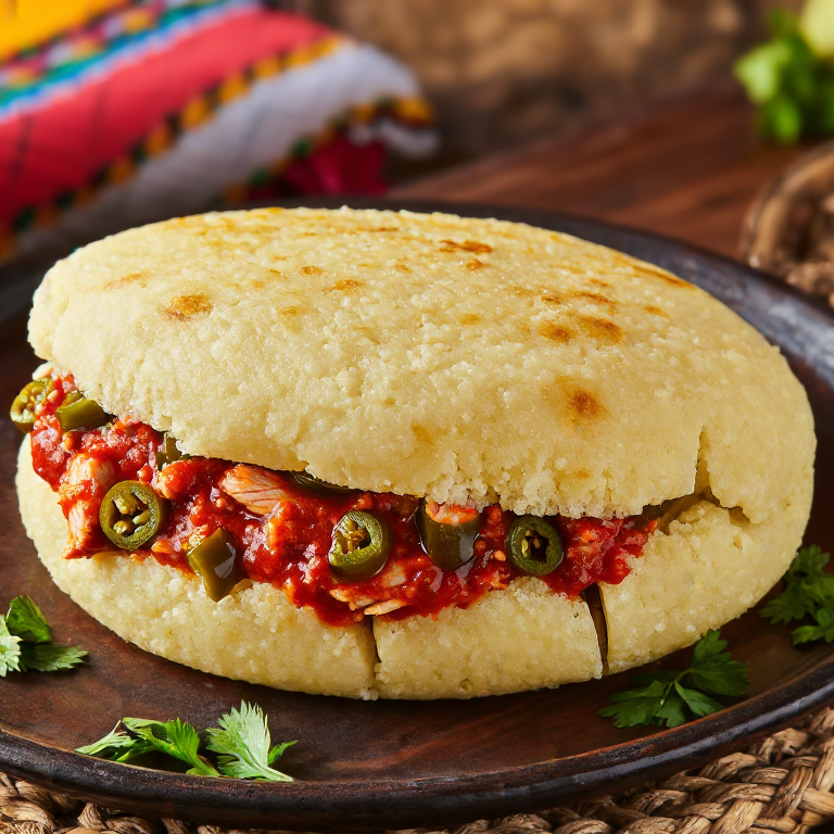 Arepa de Pescado a la Veracruzana