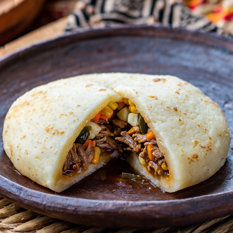 Arepa de Mole de Olla al Estilo Tenampa