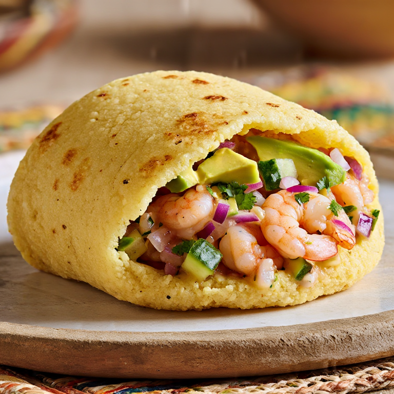 Arepa de Aguachile de Camarón