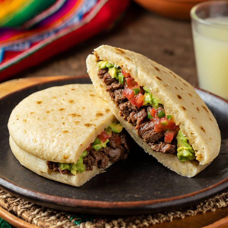 Arepa de Carne Asada al Estilo Torreón
