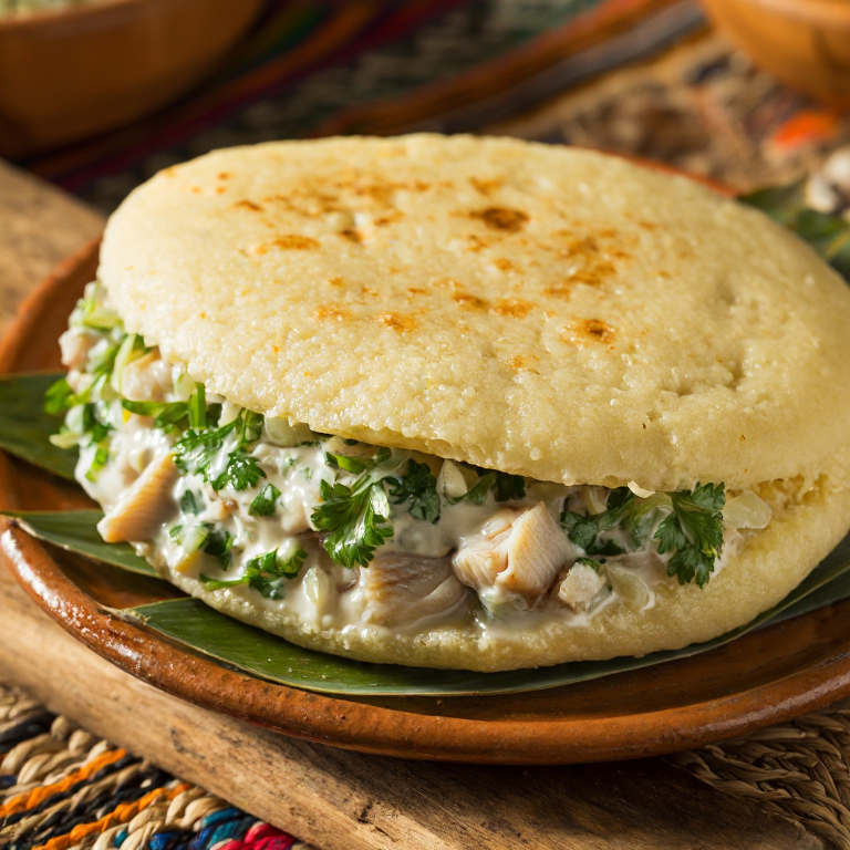 Arepa Yap: Rellena de Pescado en Leche de Coco al Estilo de Colonia