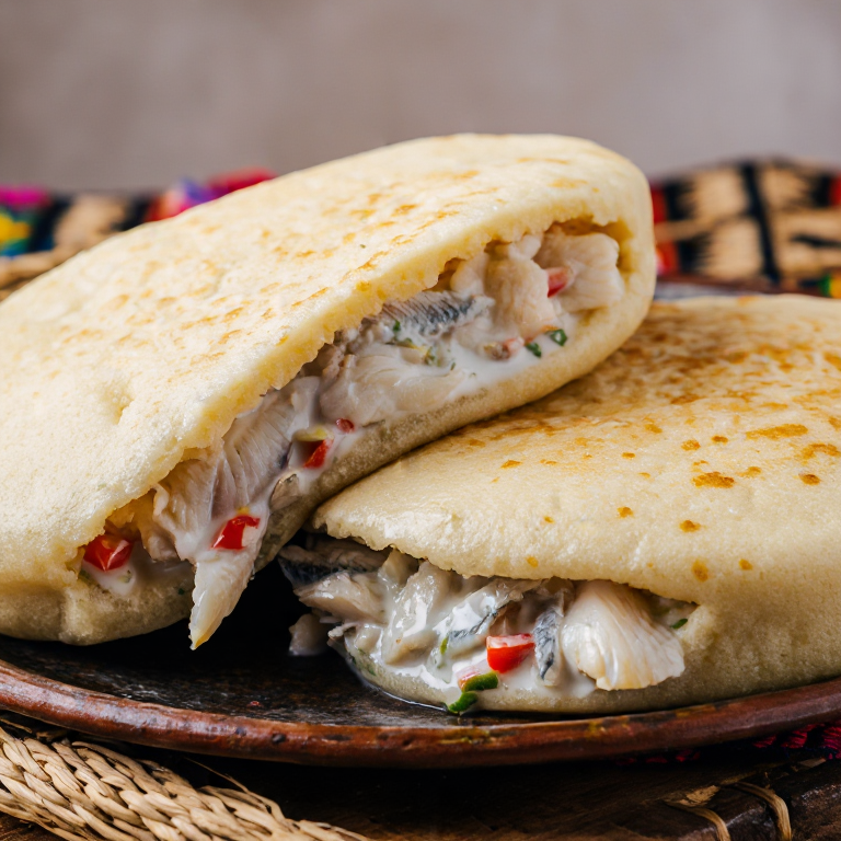 Arepa Rellena de Pescado en Leche de Coco (Inspirada en Micronesia)