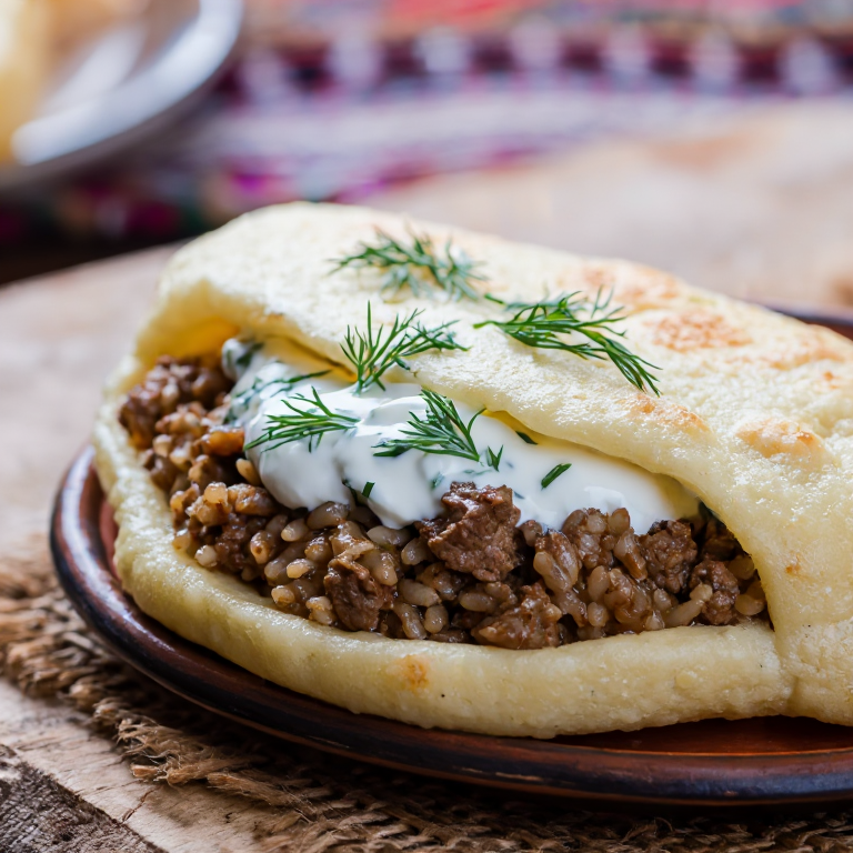 Arepa con relleno de sarmale (inspirada en Moldavia)