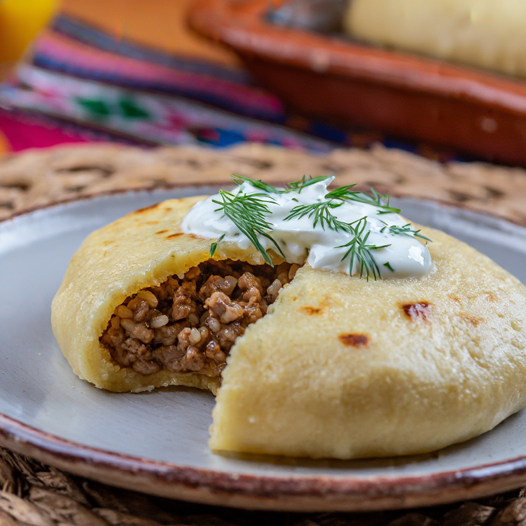 Arepa Soroca: Sarmale Relleno de Carne y Arroz