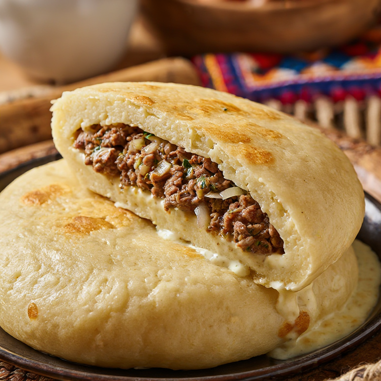 Arepa de Cordero Mongol (Adaptación de Khuushuur)