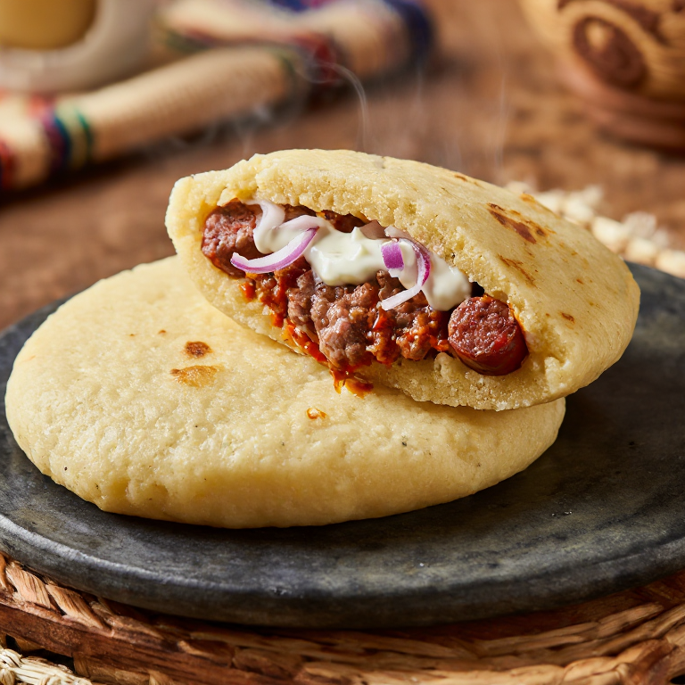 Arepa de Ćevapi al estilo Montenegrino
