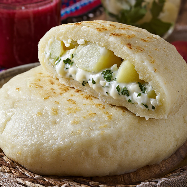 Arepa de Kacamak: Relleno de Papa y Queso al Estilo Montenegrino