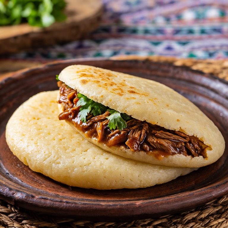 Arepa Rellena de Goat Water (Estofado de Cabra al Estilo Montserrat)
