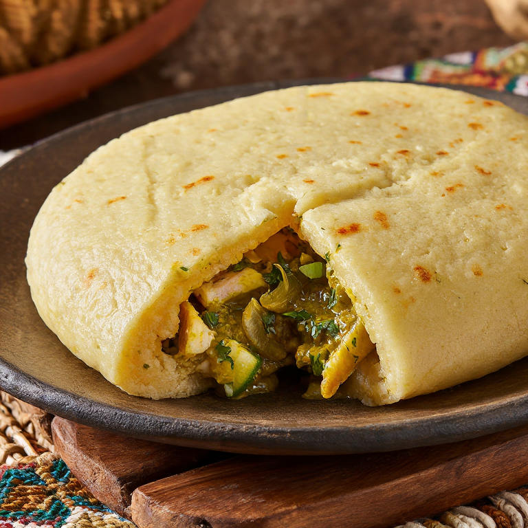 Arepa de Mohinga al Estilo Bogale