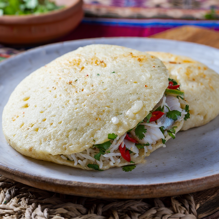 Arepa de Mohinga: Arepa Condimentada al Estilo Birmano