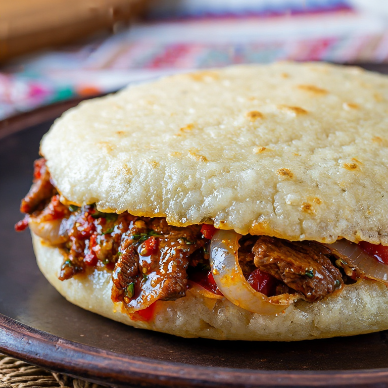 Arepa de Kapana Namibia (Carne Asada Callejera)