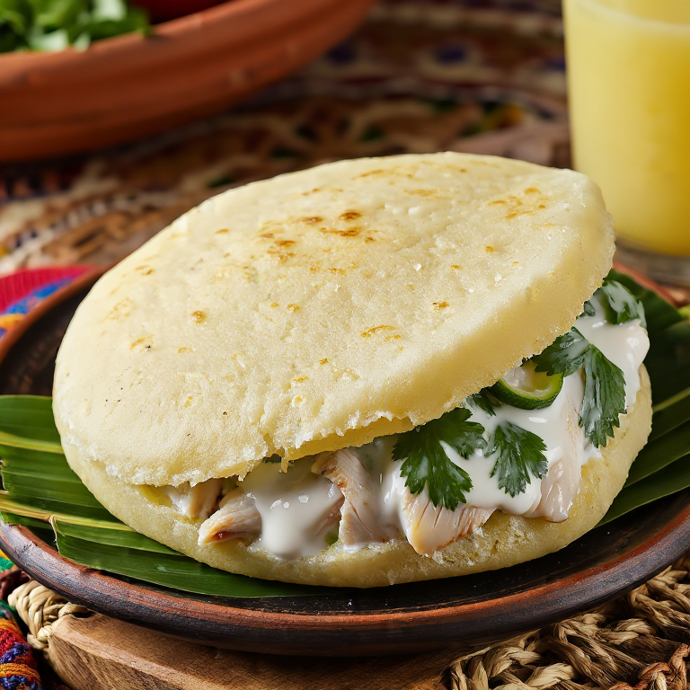Arepa Rellena de Pescado al Coco con Masa de Pandanus (Inspirada en Nauru)