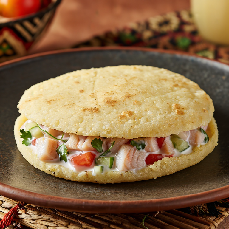 Arepa de Pescado al Coco (Estilo Nauru)