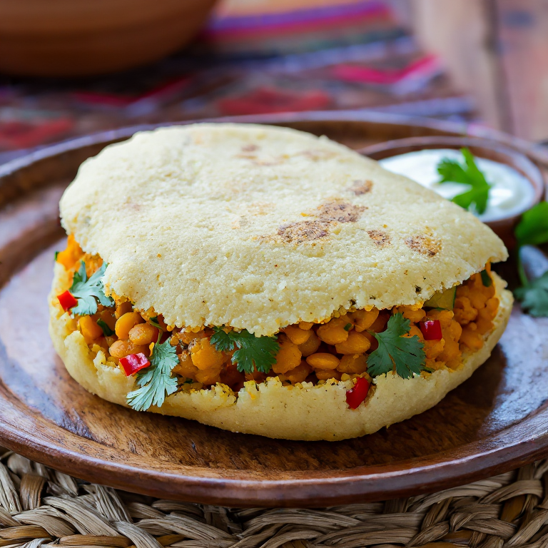 Arepa Nepalí de Lentejas y Papas